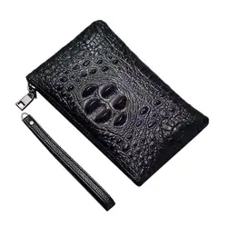 THINKTHENDO мужской модный кожаный Длинный кошелек-клатч с узором аллигатора держатель для карт кошелек сумка на молнии 2019