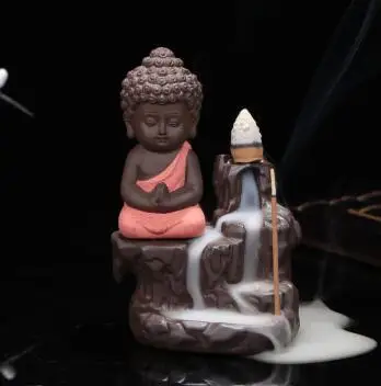 

The Little Monk Censer Creative Home Decor Small Buddha Incense Holder Backflow Incense Burner Use In Home Office Teahouse
