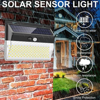 

1PC 7W 262 LEDs Outdoor Solar Powered Lights PIR Motion Sensor Street Light Garden Security Waterproof Wall Lamp
