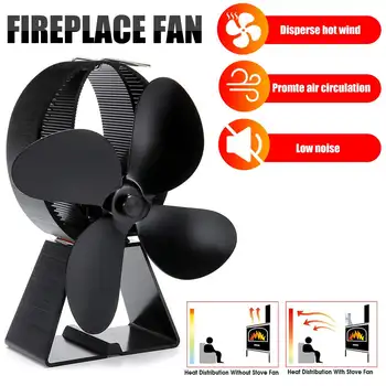 

Oven Fireplace 4 Blade Heat Powered Stove Fan Log Pellets Burner Ecofan Quiet Home Efficient Heat Distrib Hot Air Wood Stove Fan