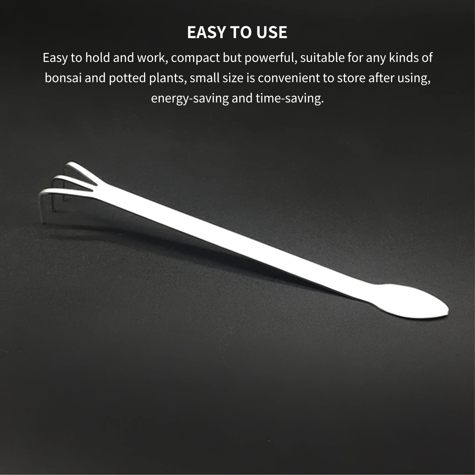 Pincette à Feuilles 2en1 Wazakura - Acier Inoxydable - Avec Râteau - Fabriqué Au Japon - 220mm - Pour Bonsaï