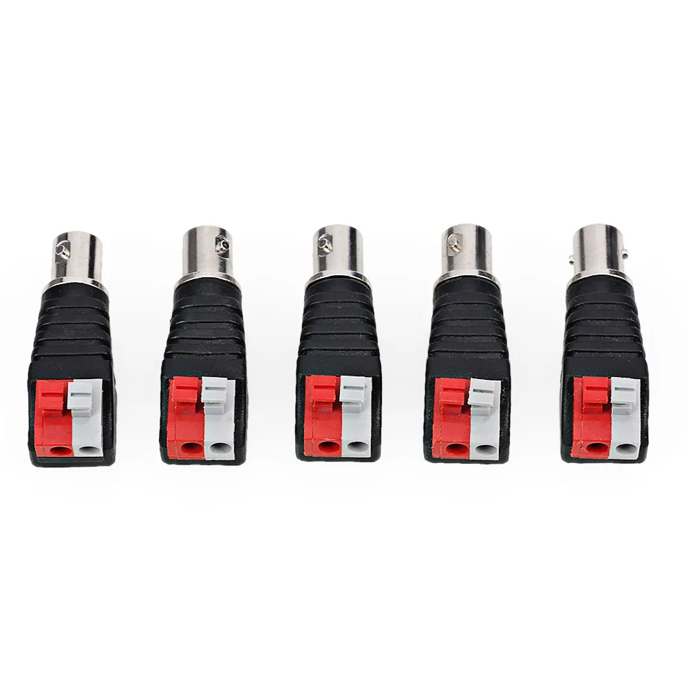 5pcs CAT5 Female to BNC Male Adapter Converter for CCTV Camera Transmission Adapter