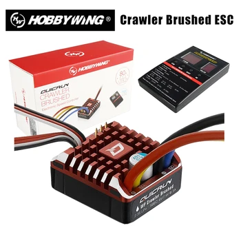 

RC Car QUICRUN 1080 80A Waterproof Brushed ESC Speed Controller with Program Card for RC Crawler Traxxas TRX4 Axial SCX10 90046