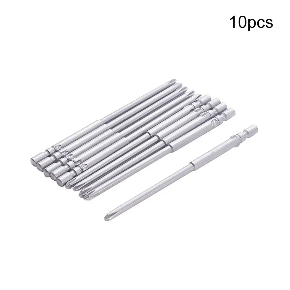 10 шт. Круглый хвостовик отвертка Philips bits 3PH1 PH2 2PH0 3PH1 PH1 4 мм/5 мм(диаметр) L: 80 мм S2 Сталь с крестообразной головкой Магнитная отвертка