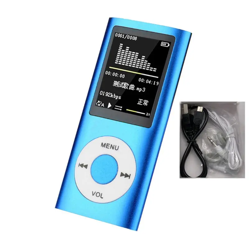 Распродажа MP3 музыкальный плеер практичный цифровой lcd экран MP3 музыкальный плеер HIFI MP3 плеер с fm-радио рекордер плеер - Цвет: Синий