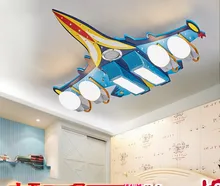 

Boy bedroom children's room blue aircraft ceiling lamp creative lovely remote control Bluetooth Music Fighter ceiling lamp