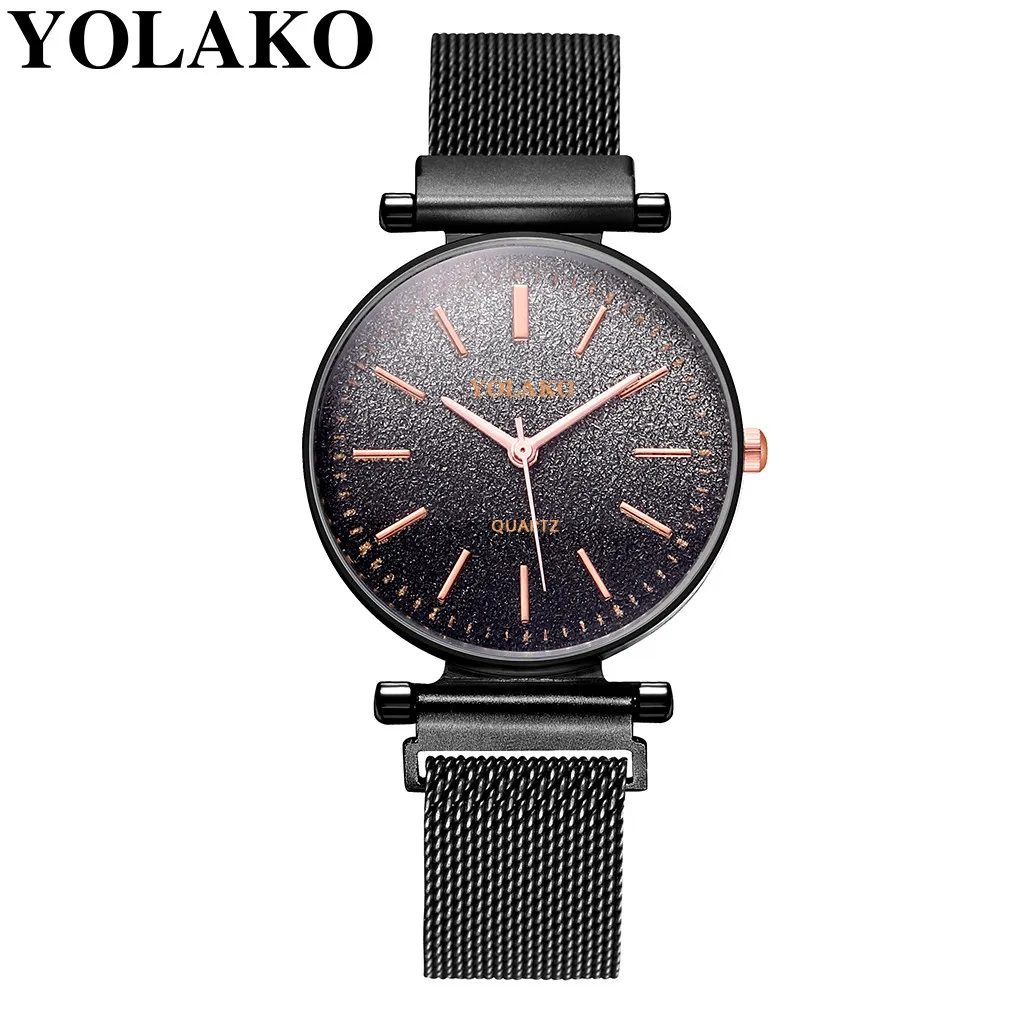 

Luxury Women Yolako Quartz Stainless Steel Band Women Magnet Buckle Gradient Color Watch Wristwatch Clock Gift Doamne ceas#9