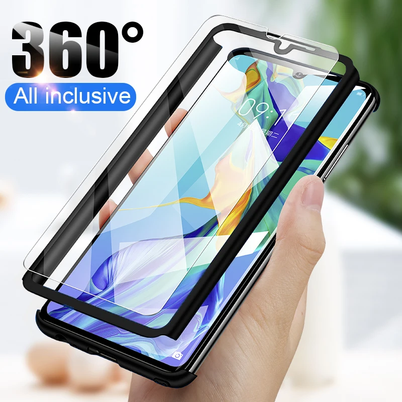 Чехол для Samsung Galaxy S8 S9 S10 Plus 5G S10E 360 полная защита с защитной пленкой задняя крышка