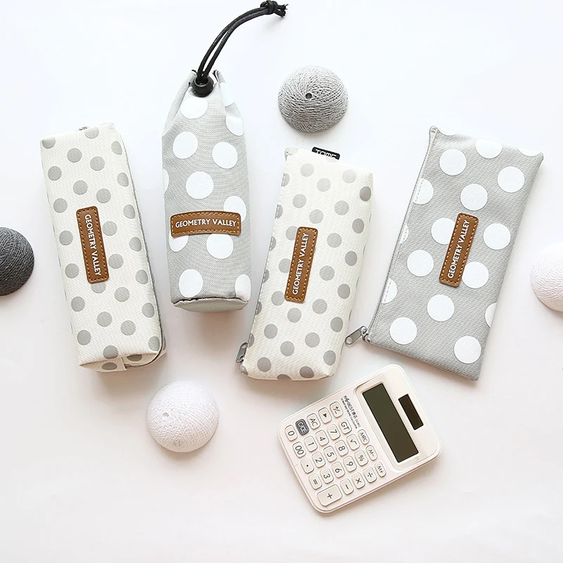 JIANWU Creative simplicity Square and Point pencil case cute Fabric art