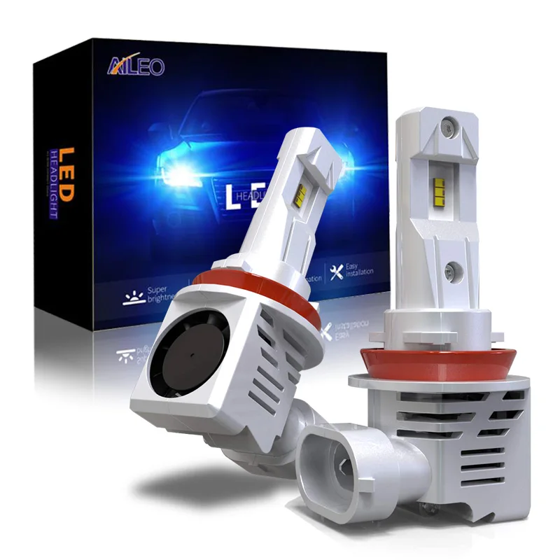 Лампа для автомобильных фар AILEO H11 LED H8 H9 H16(jp) HB3 HB4 9005 9006 12000 люмен Plug N Play сверхъяркая
