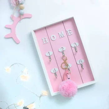 

Home Decoration Key Hook Cute Beautiful Wooden Crafts Creative Key Box Wall Hanging Home Key Storage Keys Sticky Holder
