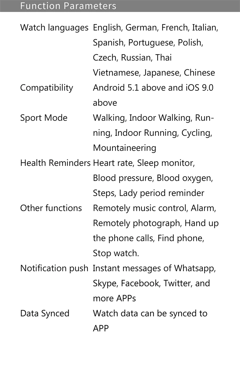 água moda relógio inteligente feminino para android ios