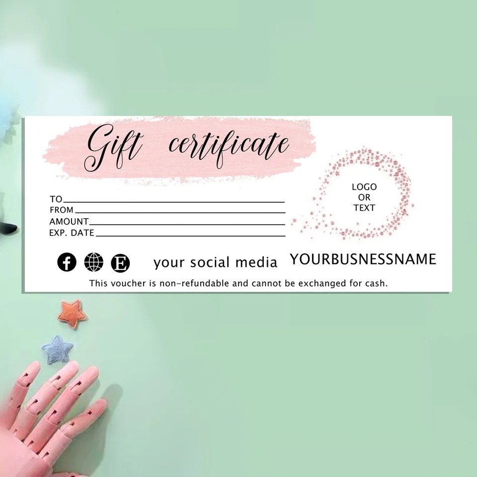 Nail Gift Certificate Template Nail Gift Certificate Template