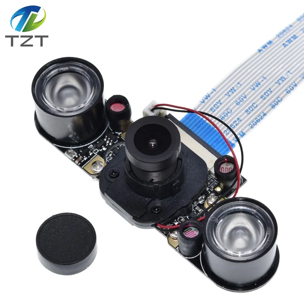 Raspberry Pi 4 Ircut Camera Night Vision Focal Adjustable 5mp Fish Eye Auto Switch Daynight