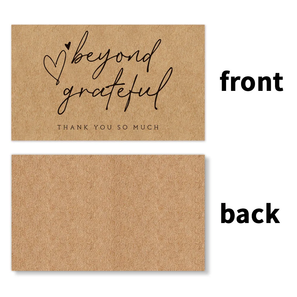 Mini Greeting Cards Thank You Card For Small Shop Gift Decoration Card For Small Business card Natural Kraft Paper 10-30pcs