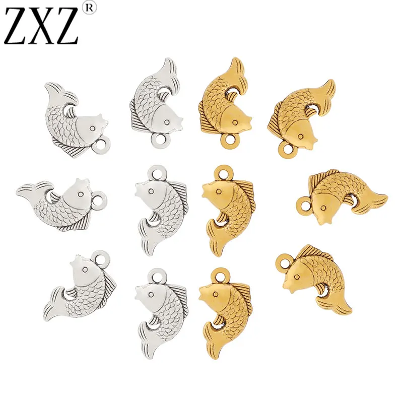 50pcs Tibetan Silver Crescent Moon 3D Charms Pendants Beads for Jewellery Making 