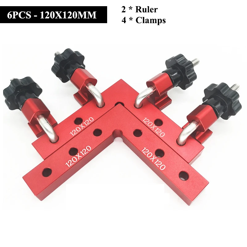 01 Aluminum Alloy 90 Degree Positioning Clamp 120x120mm Right Angle Corner Clamp 2 Pcs/Set for DIY Tools DIY Hardware 01 Aluminum Alloy 90 Degree Positioning Clamp 120x120mm Right Angle Corner Clamp 2 Pcs/Set for DIY Tools DIY Hardware