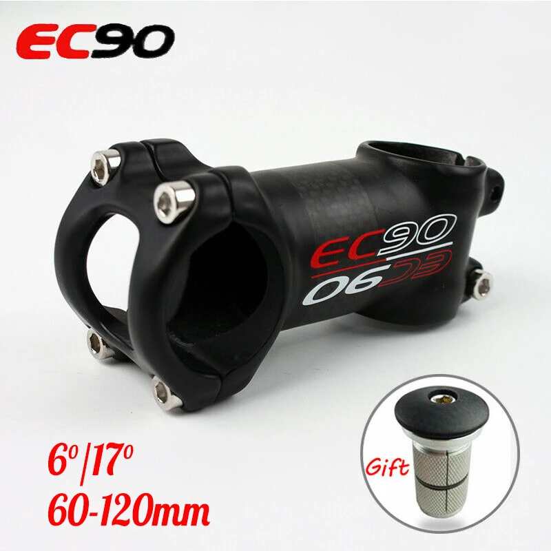 EC90 Matt 6/17 градусов MTB дорожный велосипед стержень 60-120 мм 1-1/8 &quotнасадка-расширитель