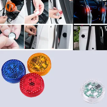 

POSSBAY Car Door Open Flashing LED Warning Light Strobe Light 3/5LED Red/Blue/Orange/RGB Battery Power for Ford VW Toyota BMW