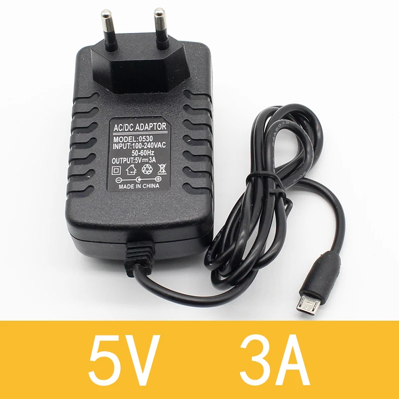 Adaptador de corriente de 5V 1A, cargador de Fuente Micro USB para  Raspberry PI 3 Zero Modelo B Ablet convertidor de PC, enchufe  estadounidense y europeo - AliExpress
