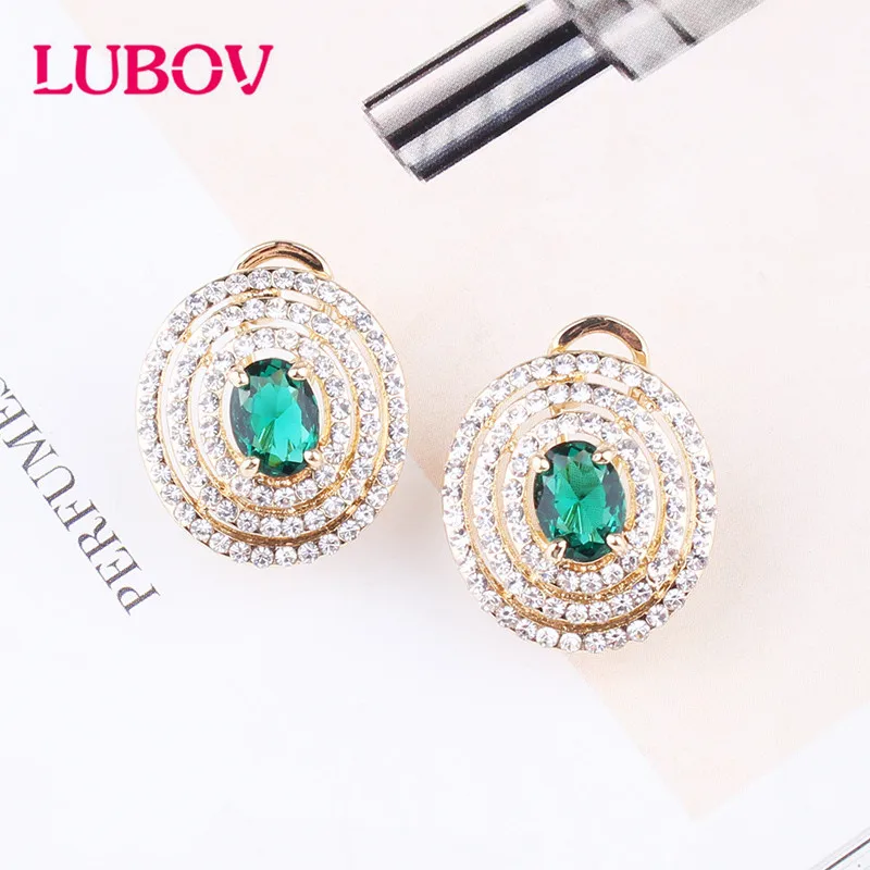 LUBOV, модные геометрические серьги-гвоздики, роскошные золотые, серебряные, прямоугольные стразы, серьги для женщин, вечерние ювелирные изделия, подарок