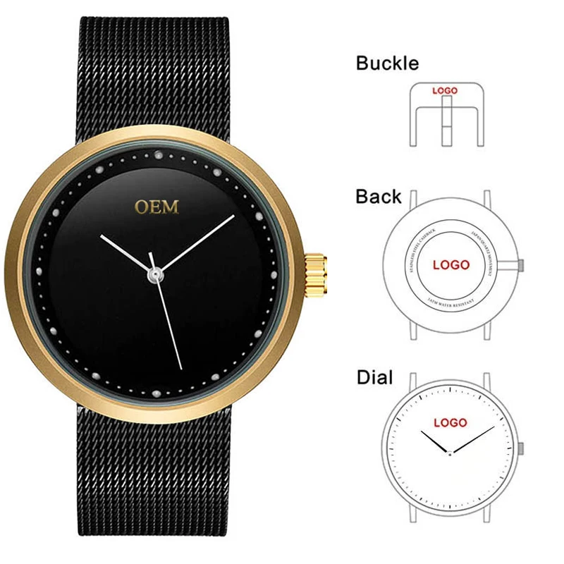 CL049 You Brand Name Man Watch Custom Printing On Dial Own Logo Company Clock Drop Shipping Boyfriend Gift | Наручные часы