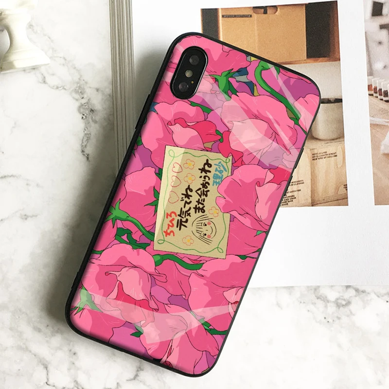 Coque Pink Roses Luxury Case for iPhone 11 Pro Xs Max Xr 8 7 6s Plus 5 SE Samsung Soft Silicone Black TPU Cover. |