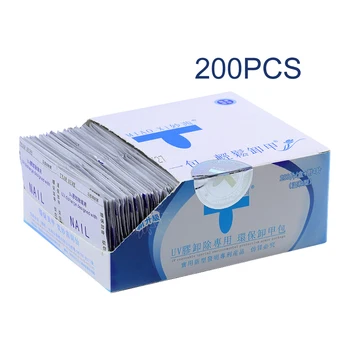 

200pcs/box Wrap Salon Time Saving Nail Art Cleaner Degreaser Soft Wipes Cotton Pads Gel Remover Disposable Manicure Tools Polish