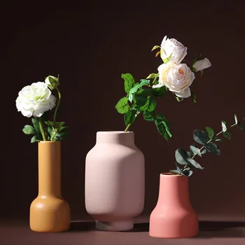 

Modern Ceramic Vase Morandi Art Flower Arrangement Geometric DIY Flower Vase Creative Ornament Home Decorations Luxury Gift