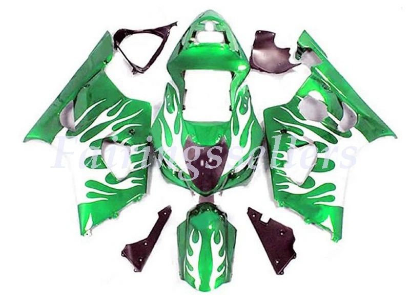 

Injection Molding ABS Motorcycle Fairings kit Fit For Suzuki GSX-R1000 K3 2003 2004 gsxr1000 Fairings White Green Flame