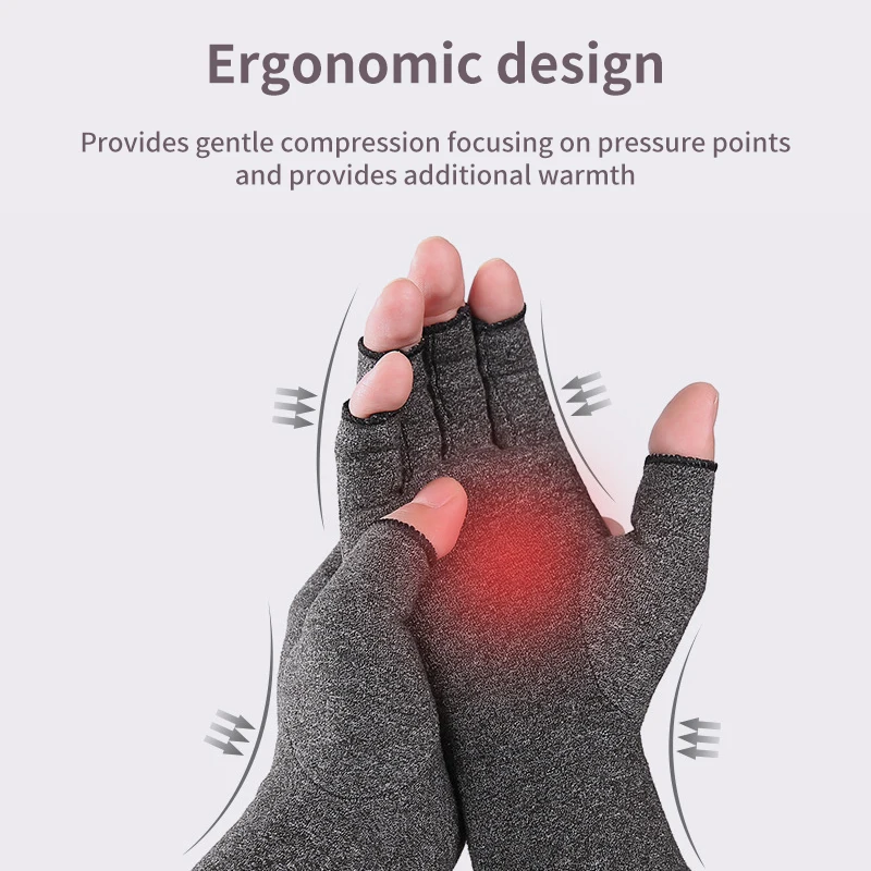 

2020 Hot Compression Arthritis Gloves Premium Arthritic Joint Pain Relief Hand Gloves Therapy Open Fingers Compression Gloves
