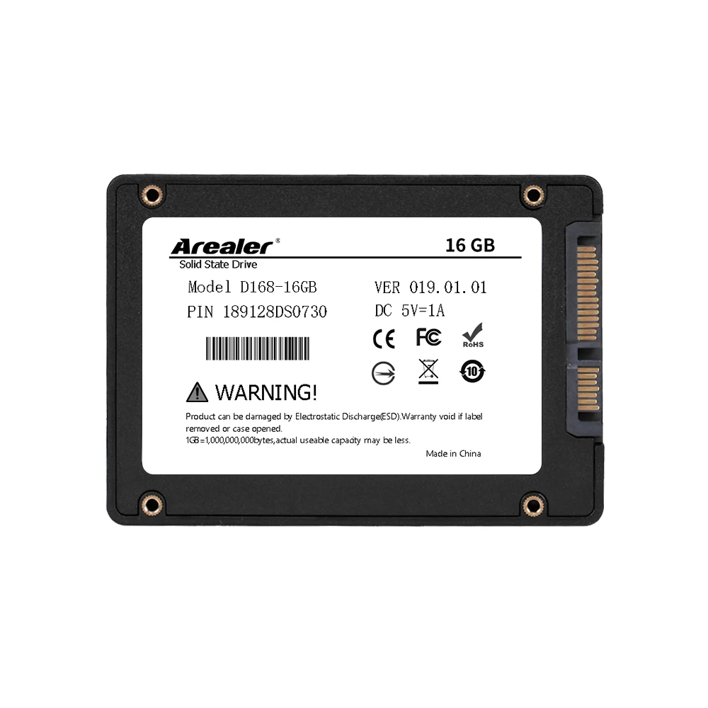 Arealer 2,5 дюйма SSD 8 Гб оперативной памяти, 16 Гб встроенной памяти, 32 ГБ, 64 ГБ, 1 ТБ твердотельный накопитель SSD SATA 3 твердотельный накопитель Высокая Скорость хранения для настольного компьютера ноутбука