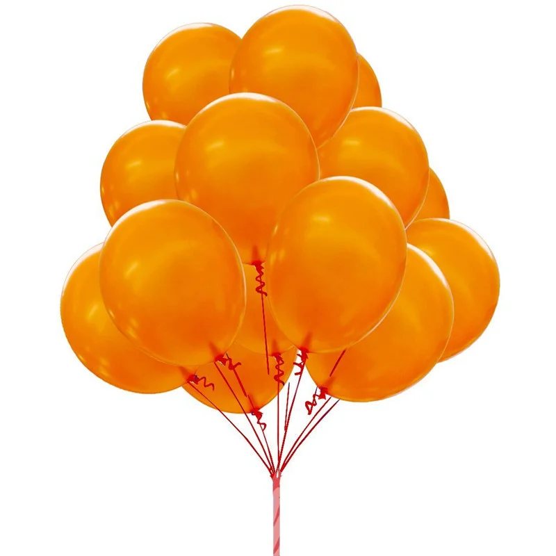 25 x 10 inch Latex Orange Wedding Balloons