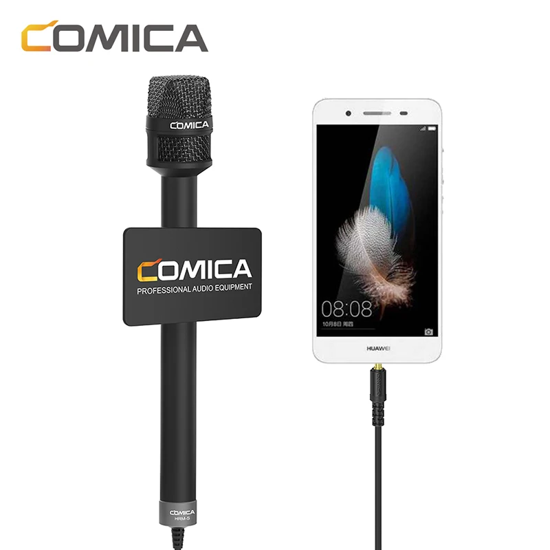Comica Reporter Interview Microhpone for Smartphone Professional Audio Video Record Mic Handheld iPhone Android Full Metal | Электроника
