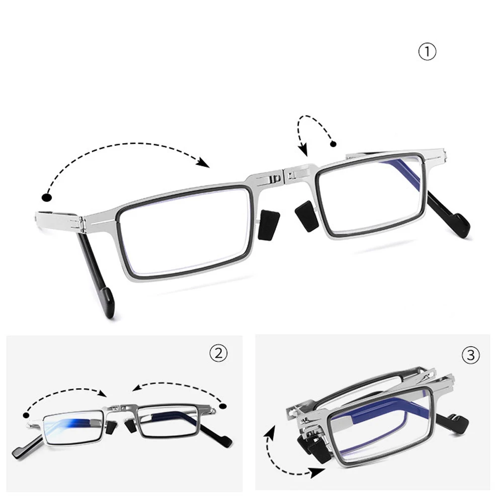 Складные портативные очки для чтения женщин и мужчин ультралегкие