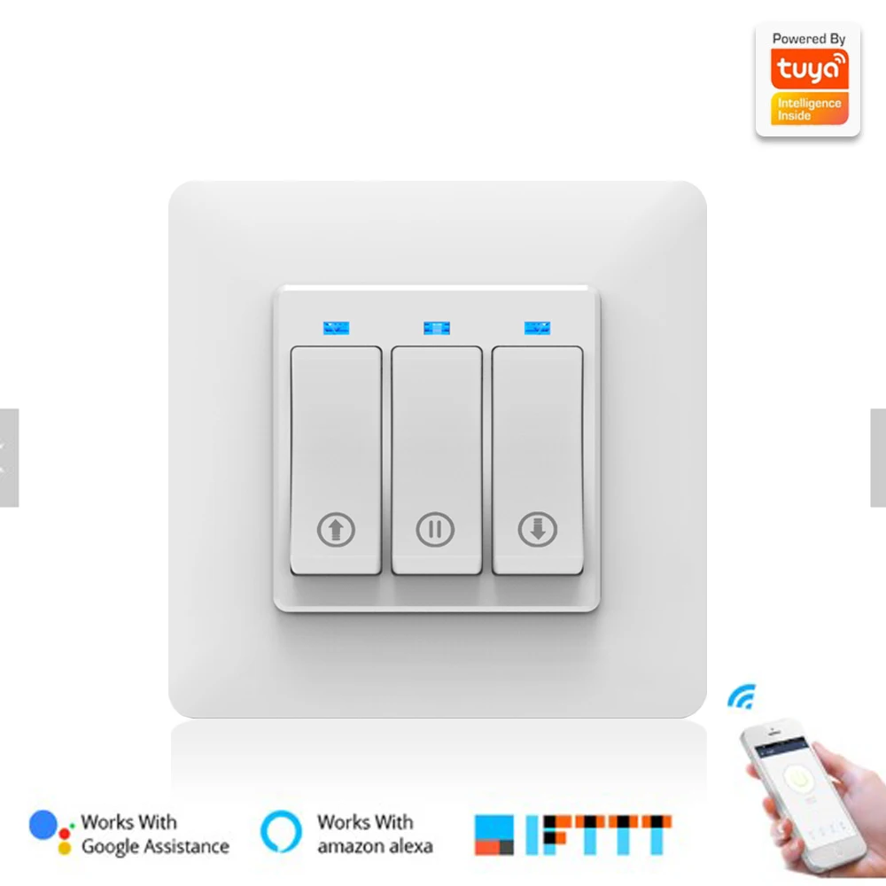 WiFi умный переключатель для занавесок Smart Life Tuya для электрического моторизованного занавеса жалюзи работает с Alexa и Google Home