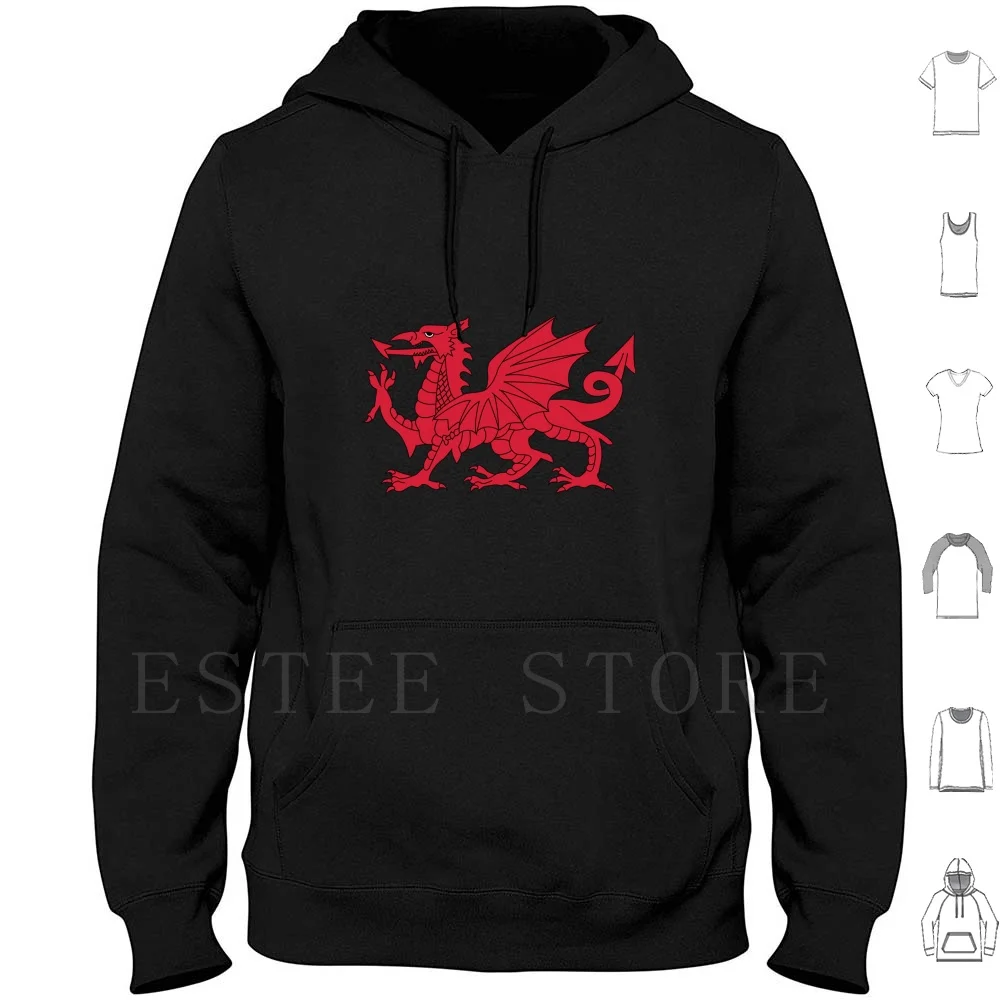 Welsh Dragon Hoodies Manica Lunga Dragon Spectra Spectrum Cymru Regno Unito Cymru Am Byth Blaau-Gwent Bridgend