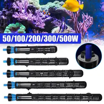 

220V Adjustable Pet Temperature Thermostat Heater Rod 50W 100W 200W 300W 500W Submersible Aquarium Fish Tank Water Heat EU Plug