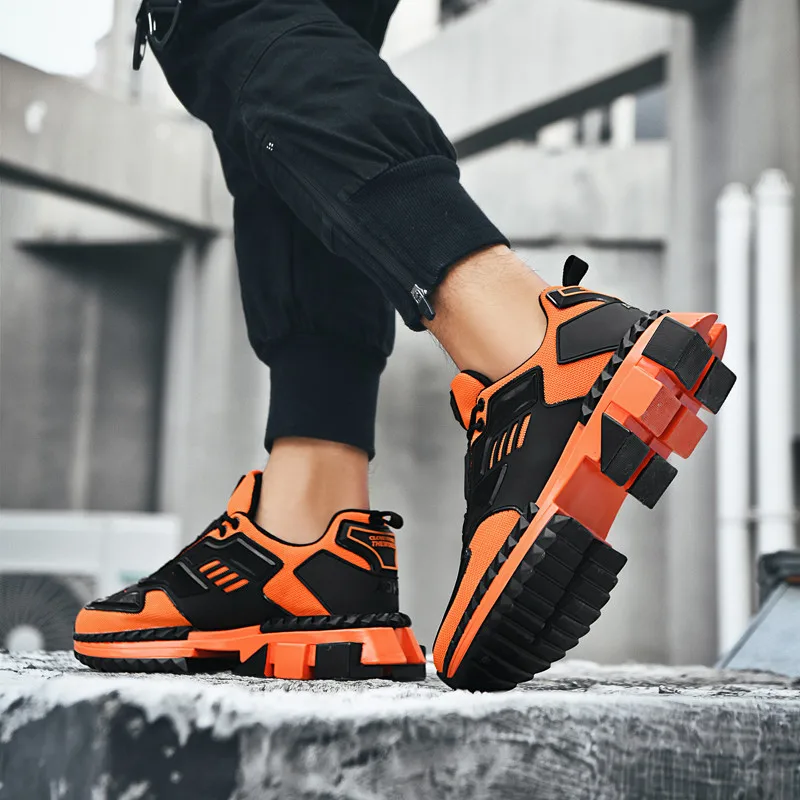Stylish Designer Running Shoes Men Breathable Mesh Jogging Sneakers Light Walking Shoe Yellow Sneakers for Men Sports Shoes