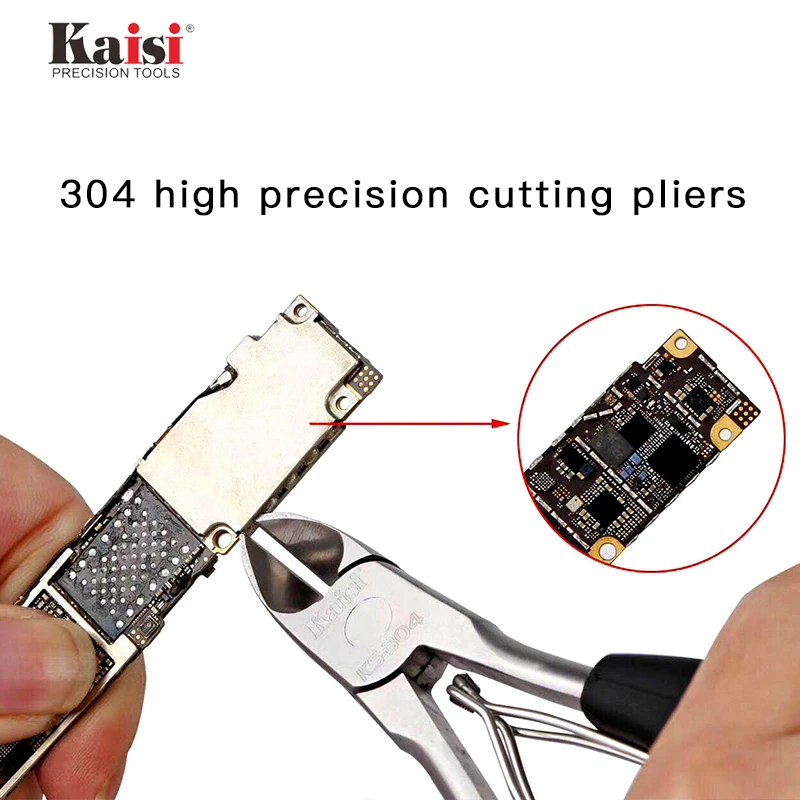 Kaisi KS-304 CR-V Alloy Steel Mobile Phone Mainboard EMI Shielding Cover Precision Cutting Pliers Phone Repair Hand Tool 2