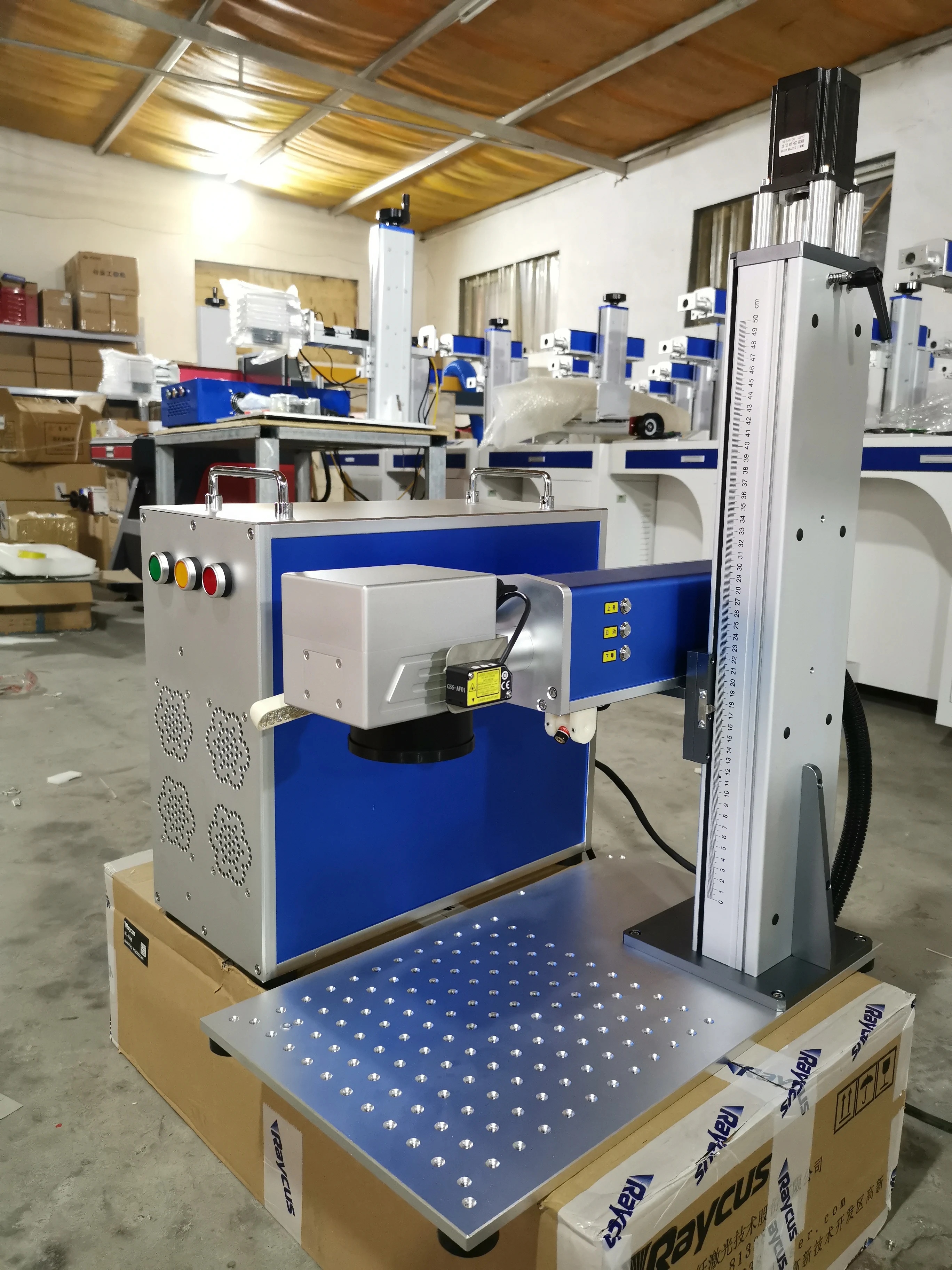 

JPT 50W fiber laser marking machine with auto foucs laser engraving machine and rotary tools