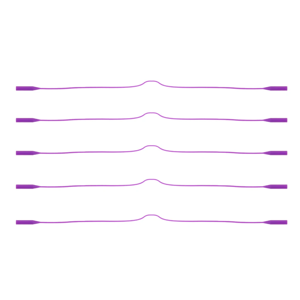 5 шт. Мягкие силиконовые спортивные очки для путешествий на открытом воздухе, ремешок для очков, держатель для солнцезащитных очков, фиксатор для очков, шнур для шеи, кружевные струны - Цвет: Purple