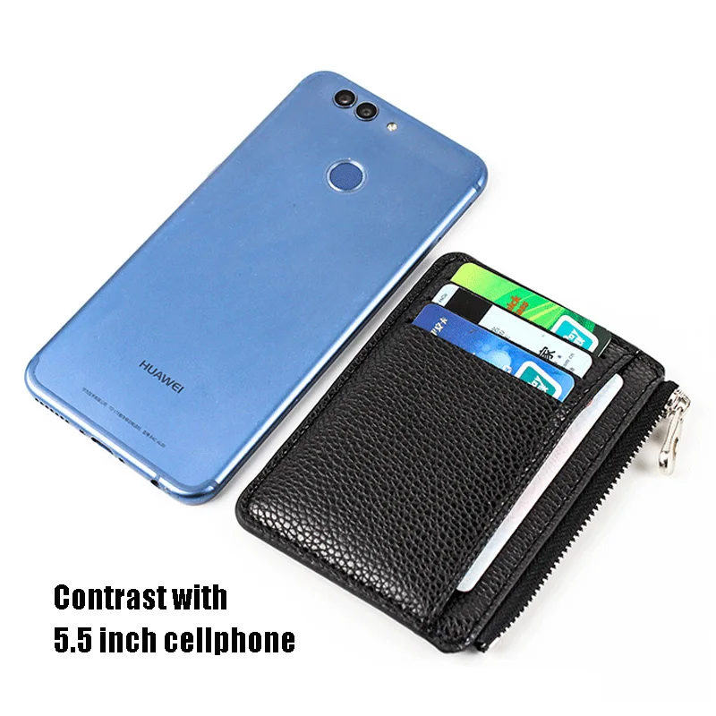 Мужские компактные кошельки простой кошелек на молнии из искусственной кожи для женщин мульти держатель для карт визитница ID держатель для монет кошелек модный подарок