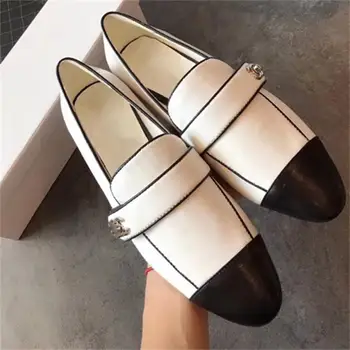 

Spring autumn new women shoes color matching fabric loafers casual comfortable flat shoes wild elegant women's shoes