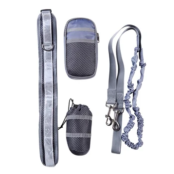 

Pet Outdoor Walking Reflective Supplies Kit For Dogs Training Leash, Handheld Control Strap Waist Bag Pet Dog Supplies 2020