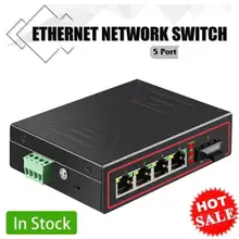 Новые 5 шт/упаковка, Порты и разъёмы промышленный Быстрый Ethernet-коммутатор 10/100 Мбит/с RJ45 Lan Ethernet сетевой коммутатор gigabit адаптер на din-рейку Тип сигнал усиления