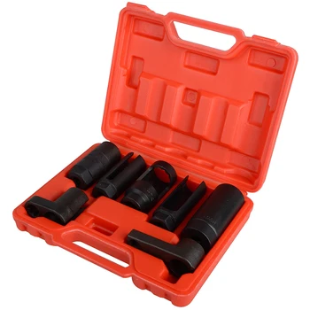 

7pcs Car Oxygen Sensor Lambda Sensor Socket Set Tool All Sizes 1/2" Drive Auto Repair Hand Kits