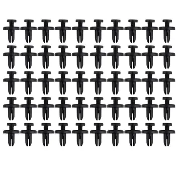 

New50PCS 7mm Plastic Screw Rivet Push Fit Panel Trim Clips Fixings Clips Black For Car Motorcycle Parts
