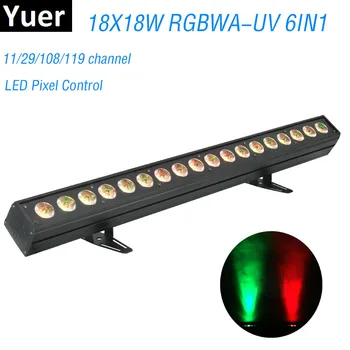 

18X18W RGBWA-UV 6IN1 LED Wall Wash Light DMX LED Bar DMX Line Bar Wash Stage Light Pixel Control Disco Light For Dj Club Party