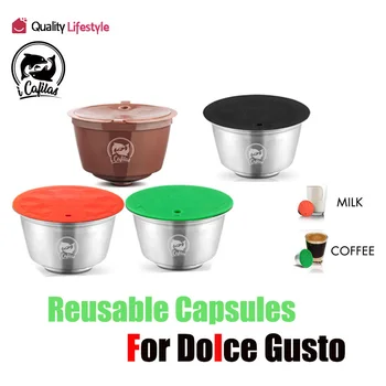 Cápsula de café reutilizable para Dolce Gusto, cápsula de plástico rellenable, Compatible con Nescafé, repuesto, taza de Gusto, uso 150 veces